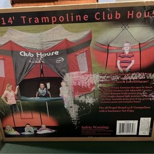 14’ trampoline club house/prop up trampoline tent.